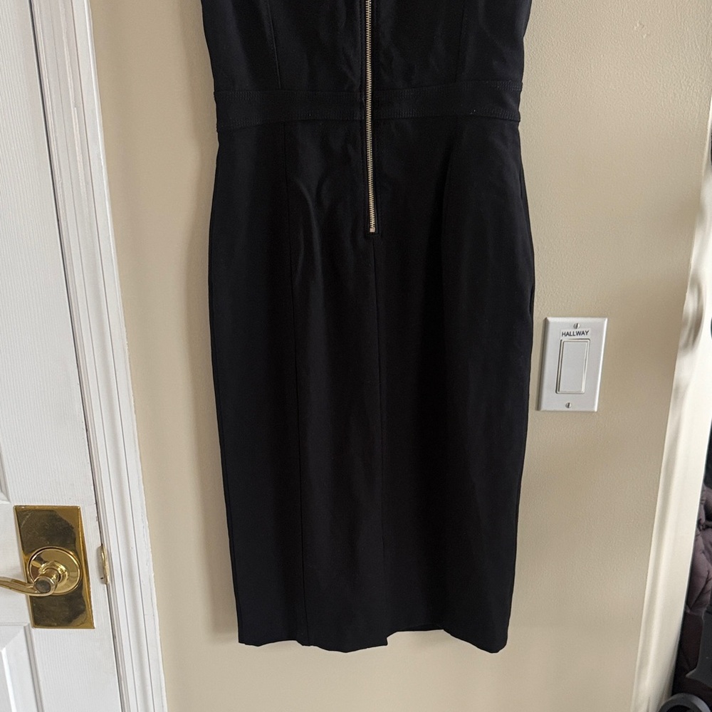White House Black Market Classic Black Midi Dress - Picture 7 of 9